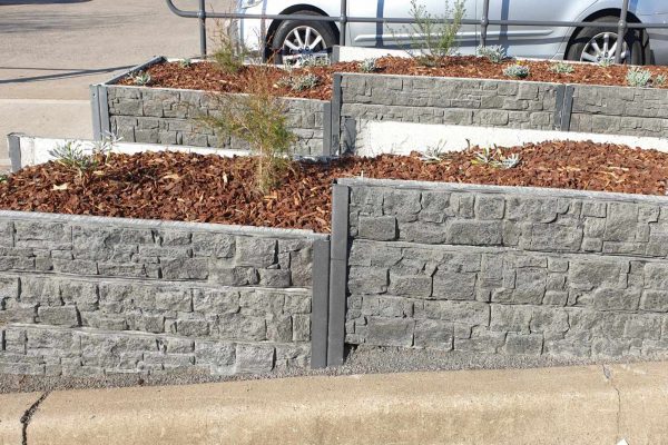 A1 Concrete Recyclers make concrete Sleepers that come in a range of colours.